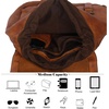 image:imageKomalC Leather Backpack Rucksack Travel Laptop Camping Bag for Men Women TanBrown
