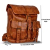 image:imageKomalC Leather Backpack Rucksack Travel Laptop Camping Bag for Men Women TanBrown
