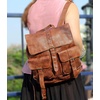 image:imageKomalC Leather Backpack Rucksack Travel Laptop Camping Bag for Men Women TanBrown