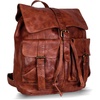 image:imageKomalC Leather Backpack Rucksack Travel Laptop Camping Bag for Men Women TanTan