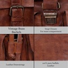 image:imageKomalC Leather Backpack Rucksack Travel Laptop Camping Bag for Men Women TanTan