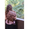 image:imageKomalC Leather Backpack Rucksack Travel Laptop Camping Bag for Men Women TanTan