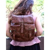 image:imageKomalC Leather Backpack Rucksack Travel Laptop Camping Bag for Men Women TanTan