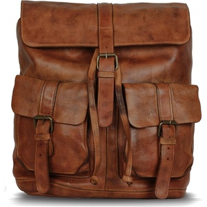 image:imageKomalC Leather Backpack Rucksack Travel Laptop Camping Bag for Men Women TanBrown